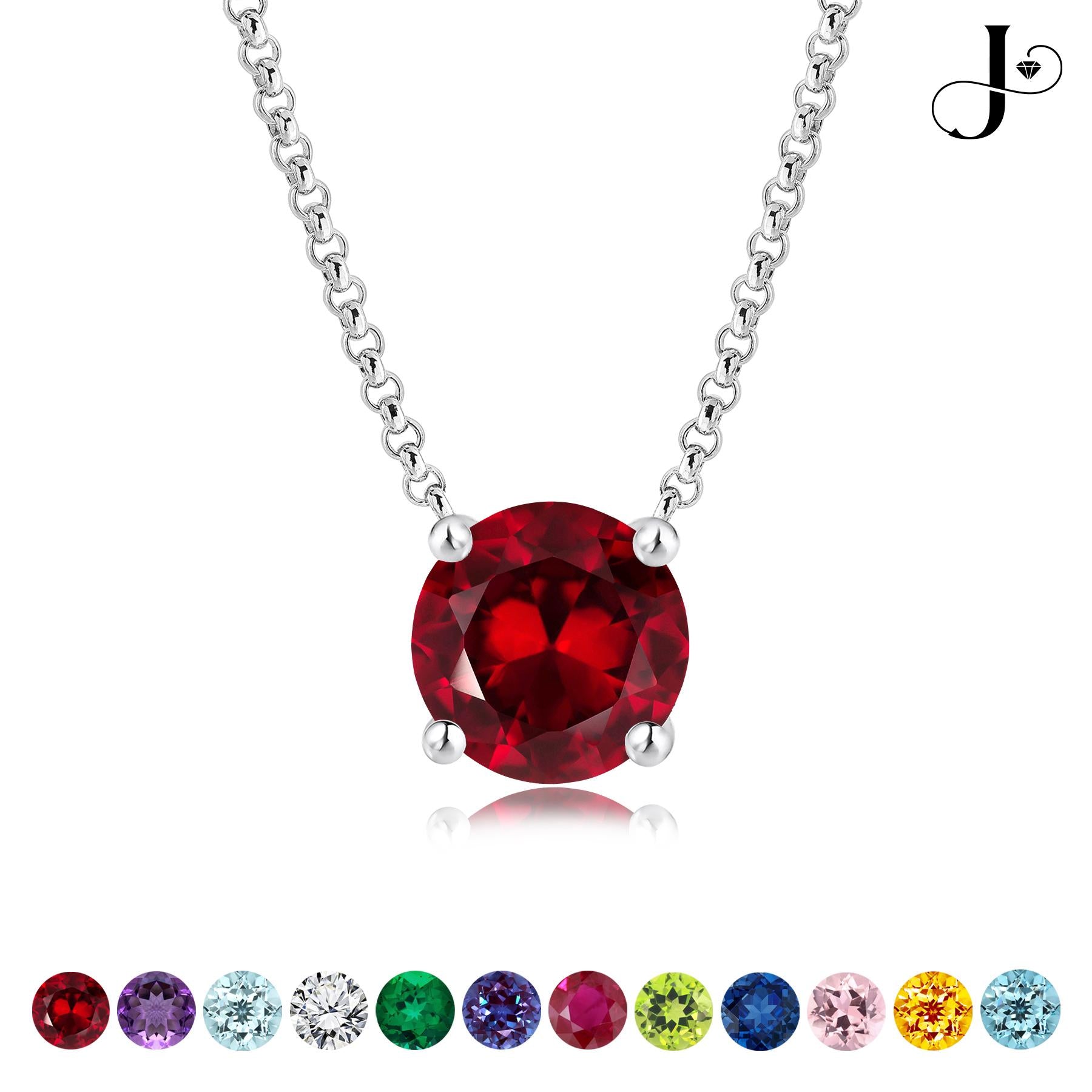 Jmtth GleamGlow Pendant Necklace Red