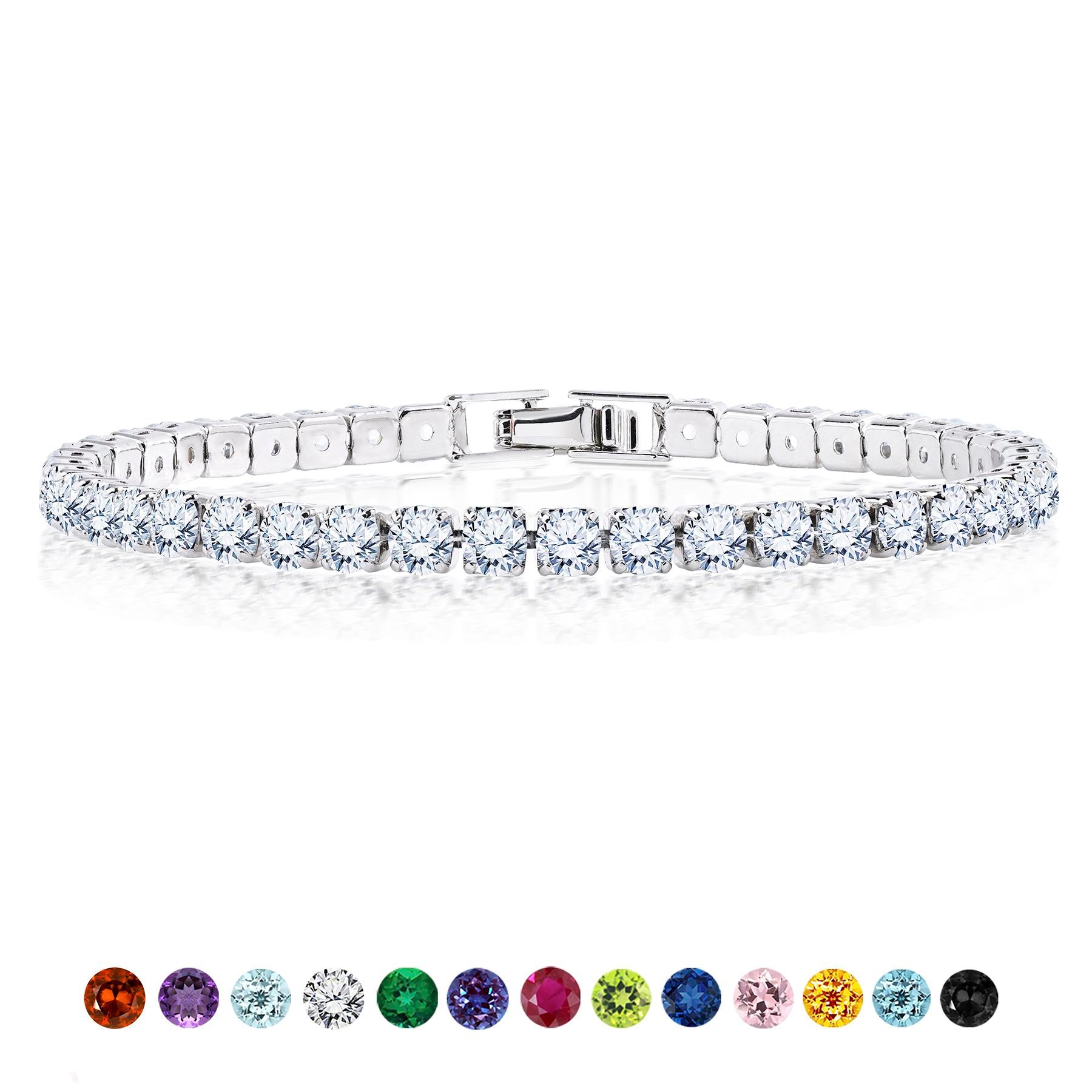 Jmtth Velva Glow Tennis Bracelet Crystal Clear