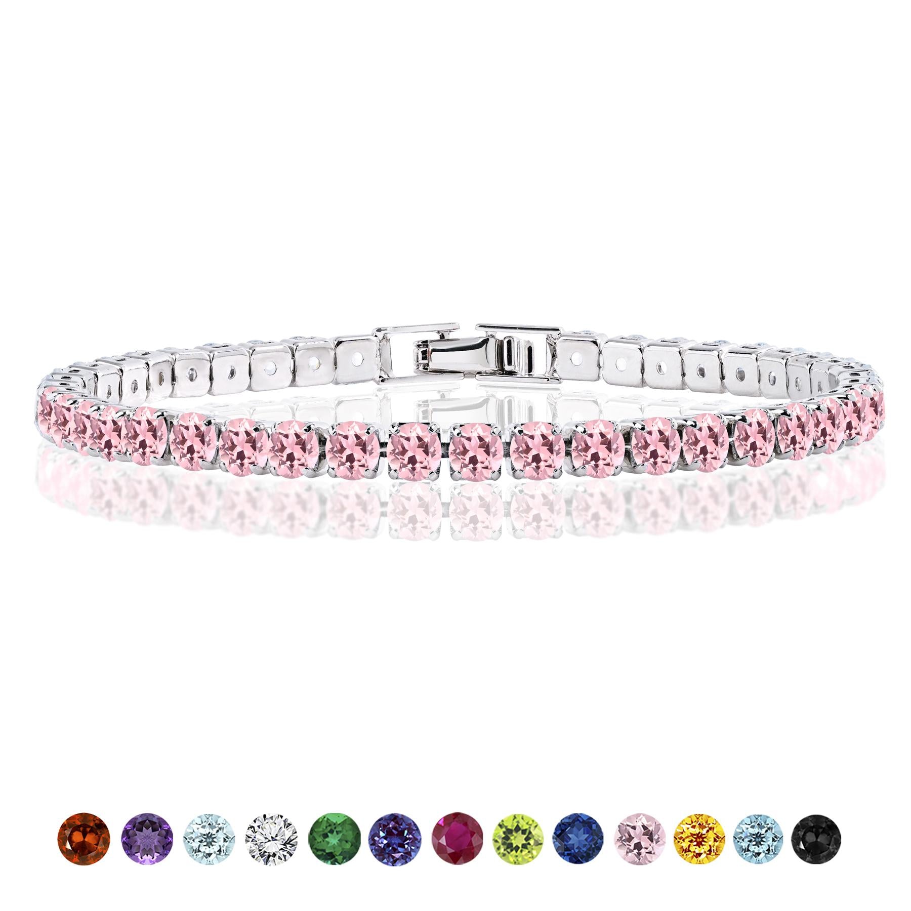 Jmtth Velva Glow Tennis Bracelet Rose Blush