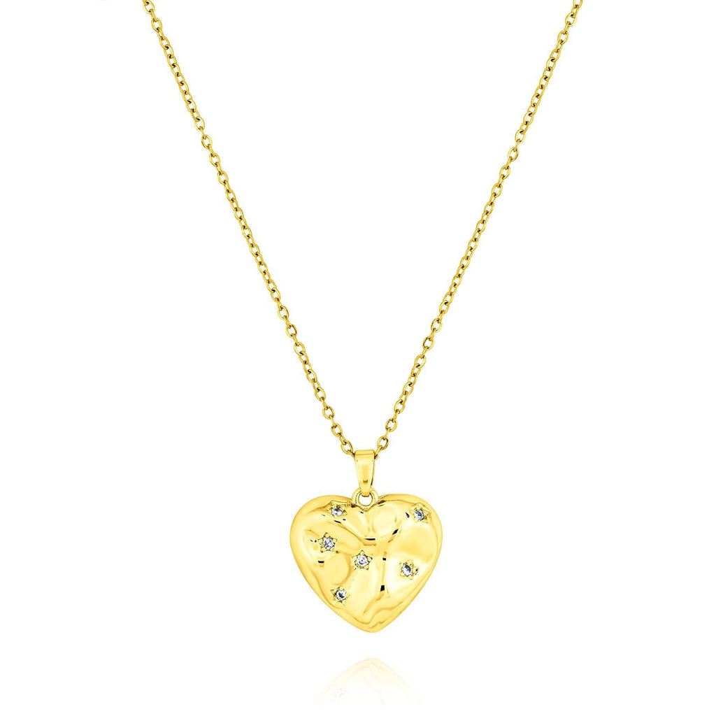 Jmtth Jmtth Wounded Heart Necklace Gold