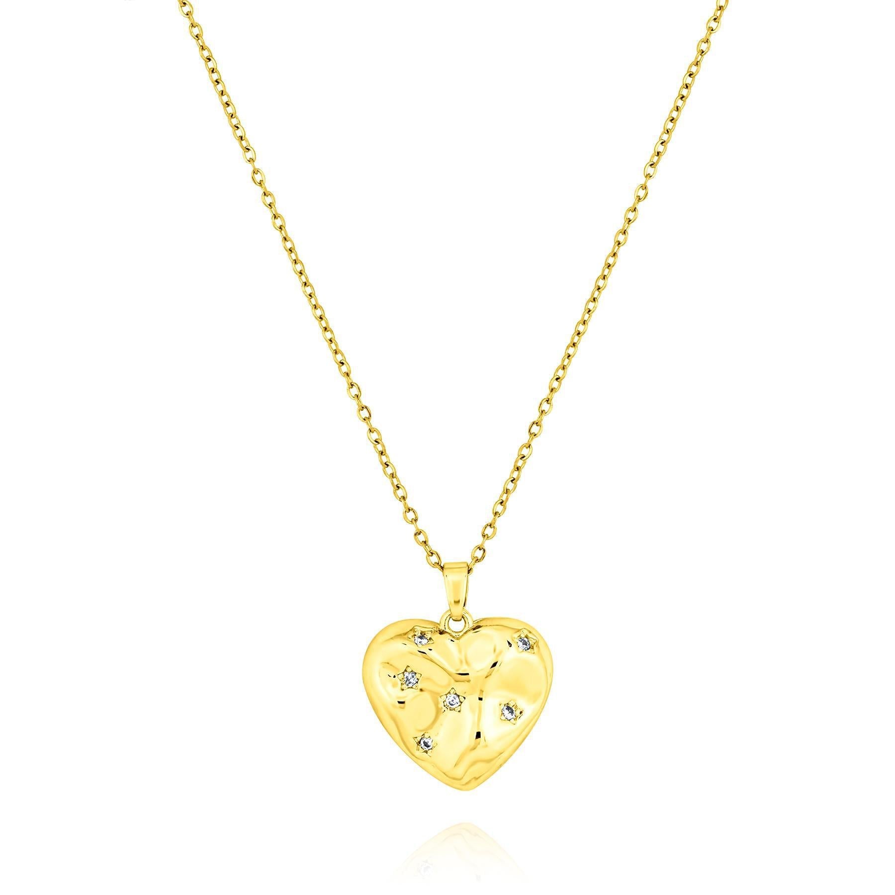 Jmtth Jmtth Wounded Heart Necklace Gold