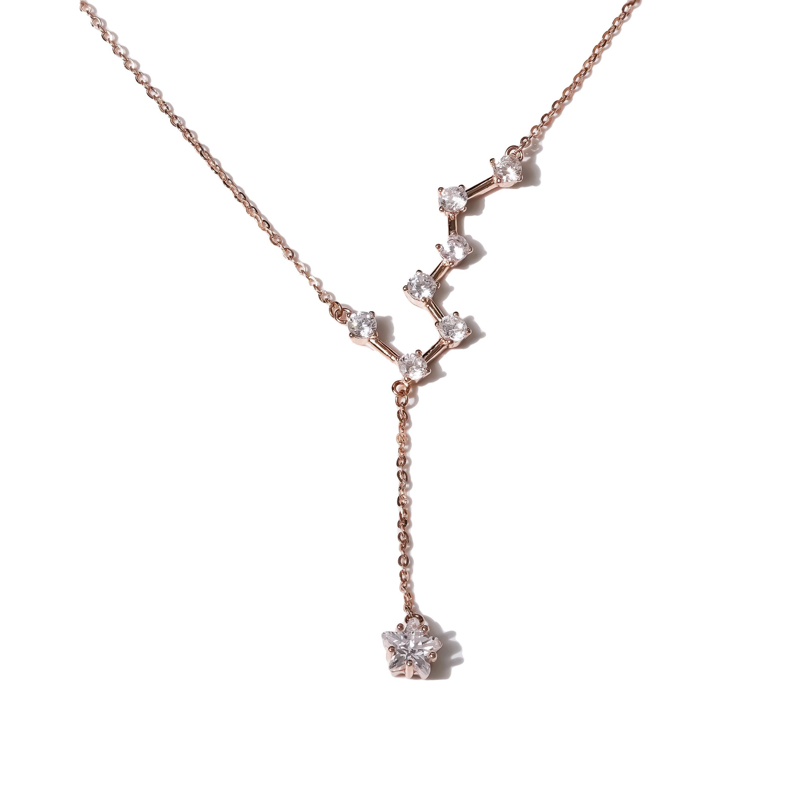 Jmtth Zodiac Constellation Necklace Rose Gold Twilight