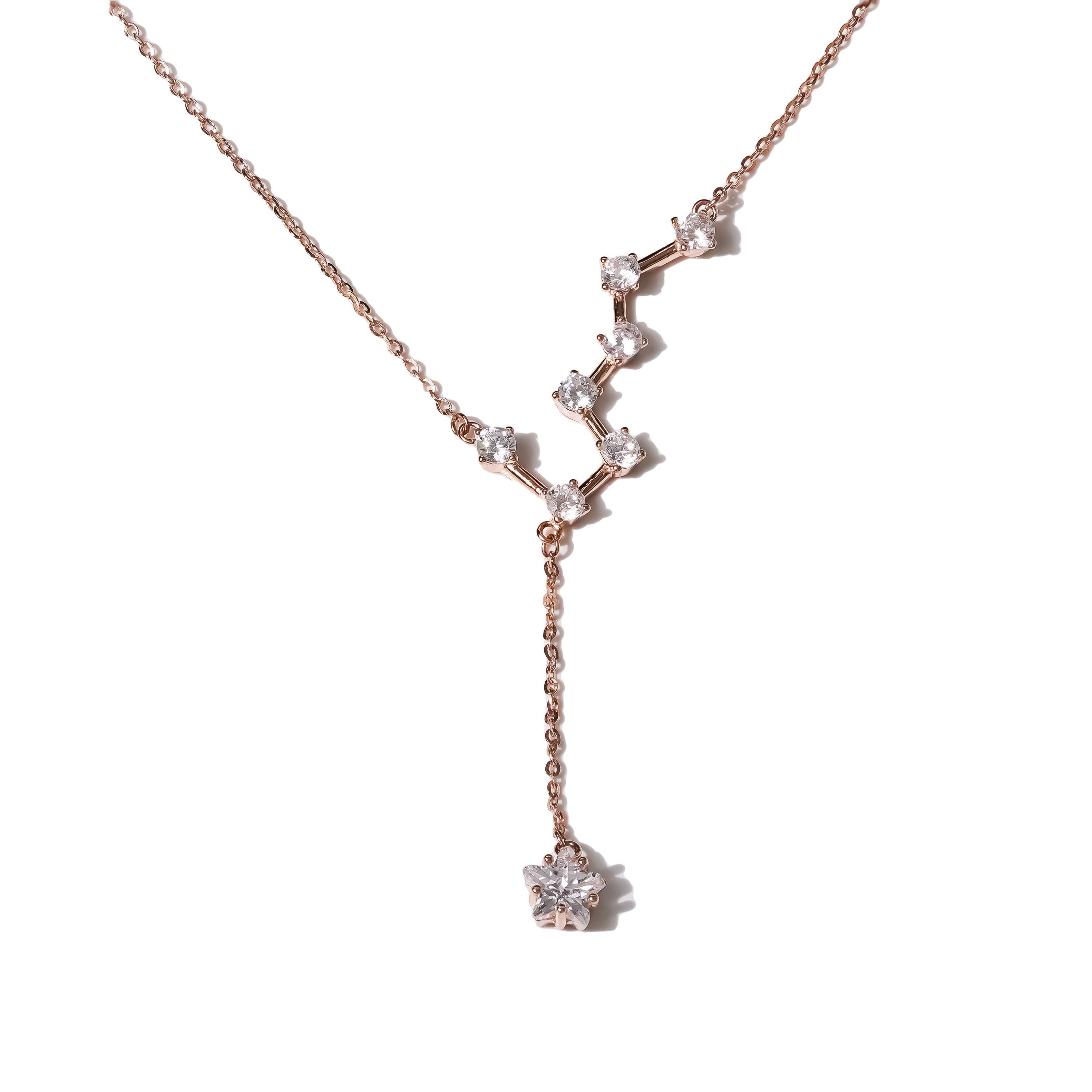 Jmtth Zodiac Constellation Necklace Rose Gold Twilight