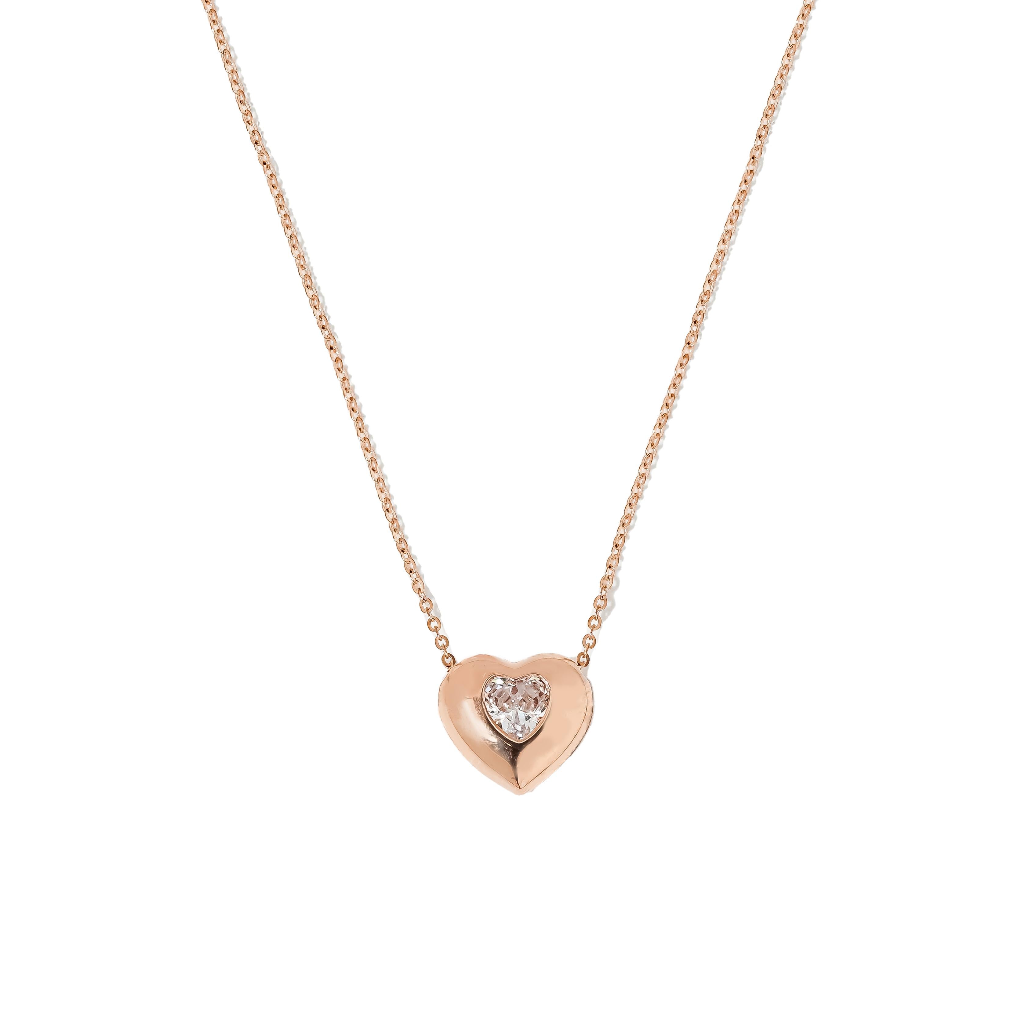 Jmtth Mini Heart Necklace Rose