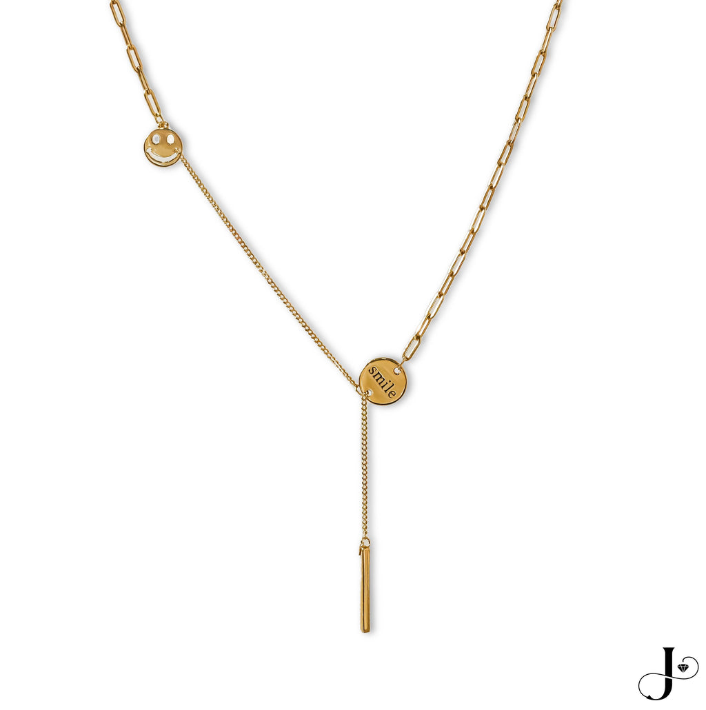 Jmtth Smiley Link Necklace