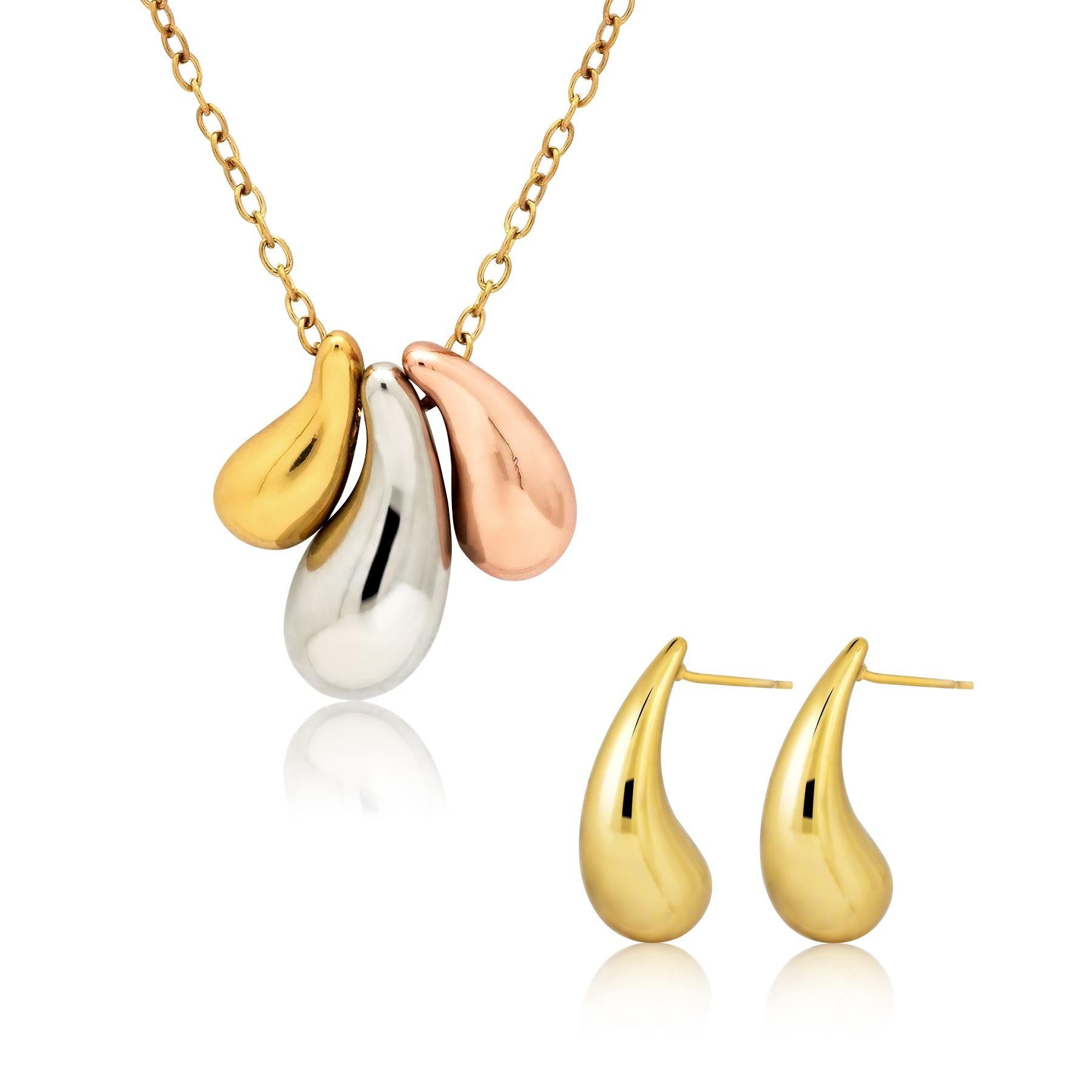 Jmtth Tricolor Droplet Grace Necklace