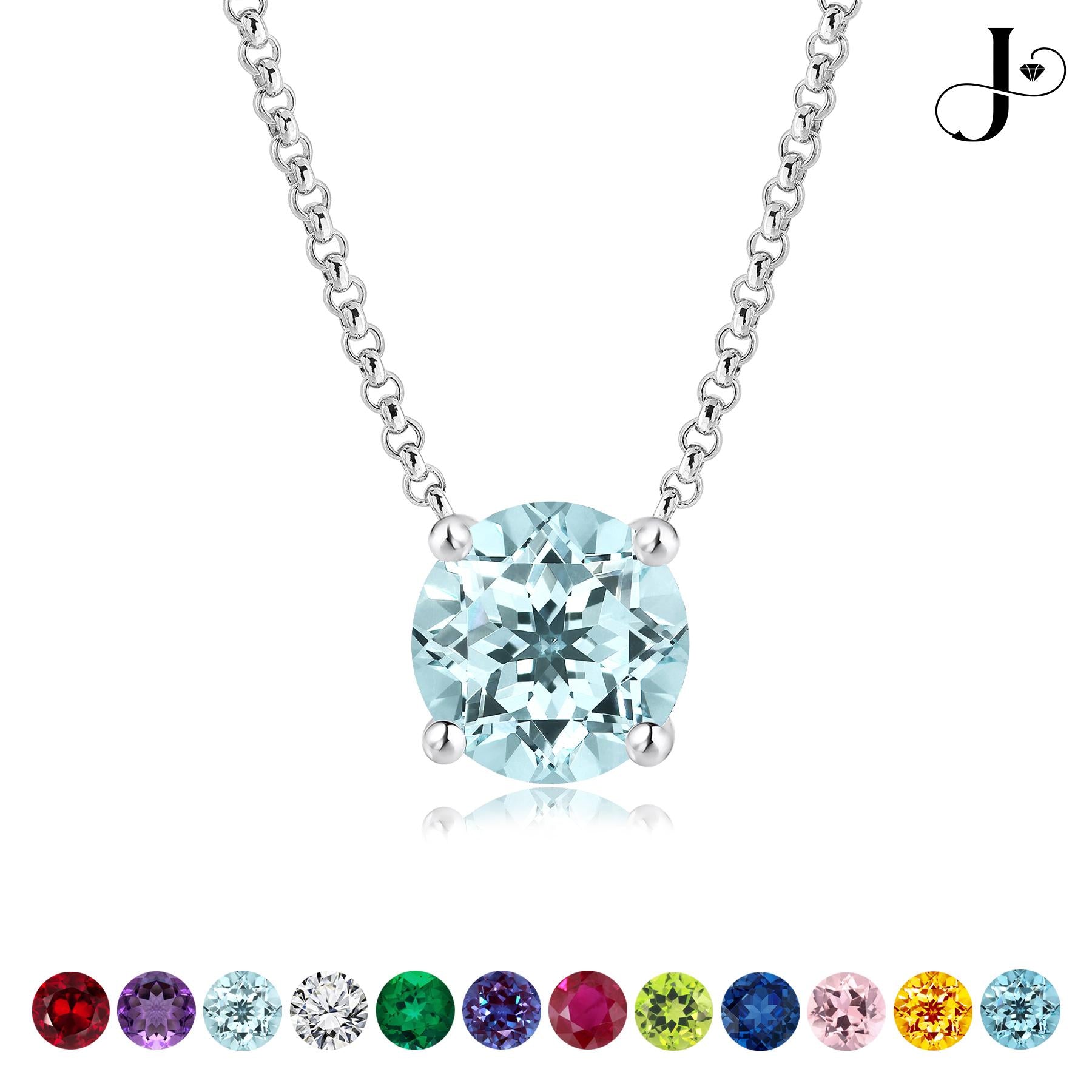 Jmtth GleamGlow Pendant Necklace Baby Bluebell