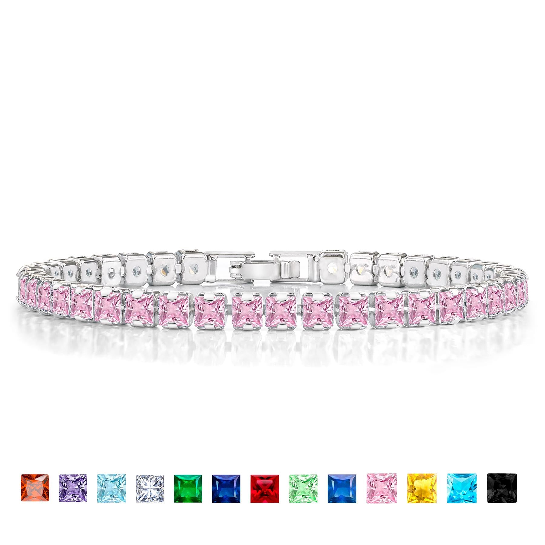 Jmtth Viva Shine Tennis Bracelet Rose Blush