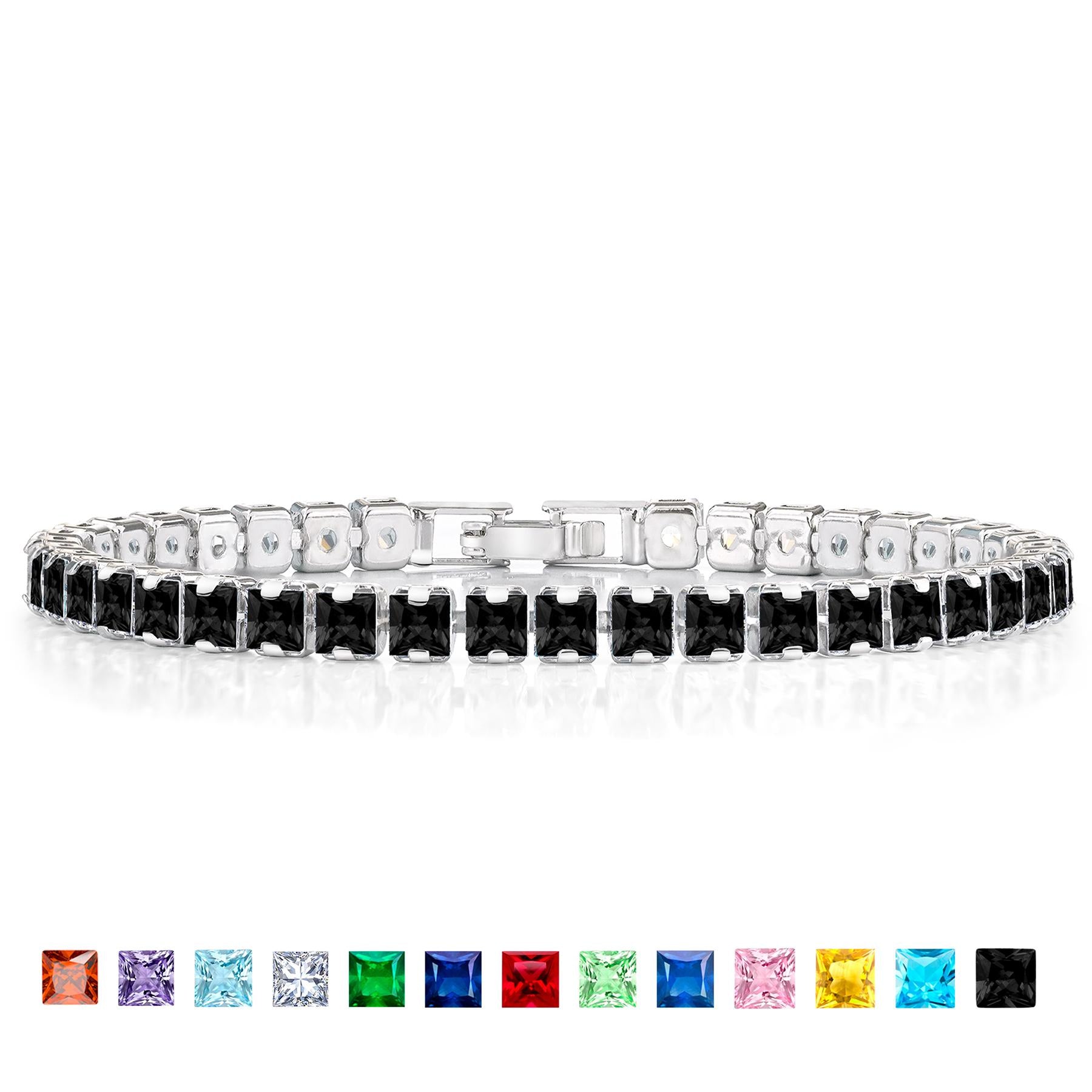 Jmtth Viva Shine Tennis Bracelet Midnight Black