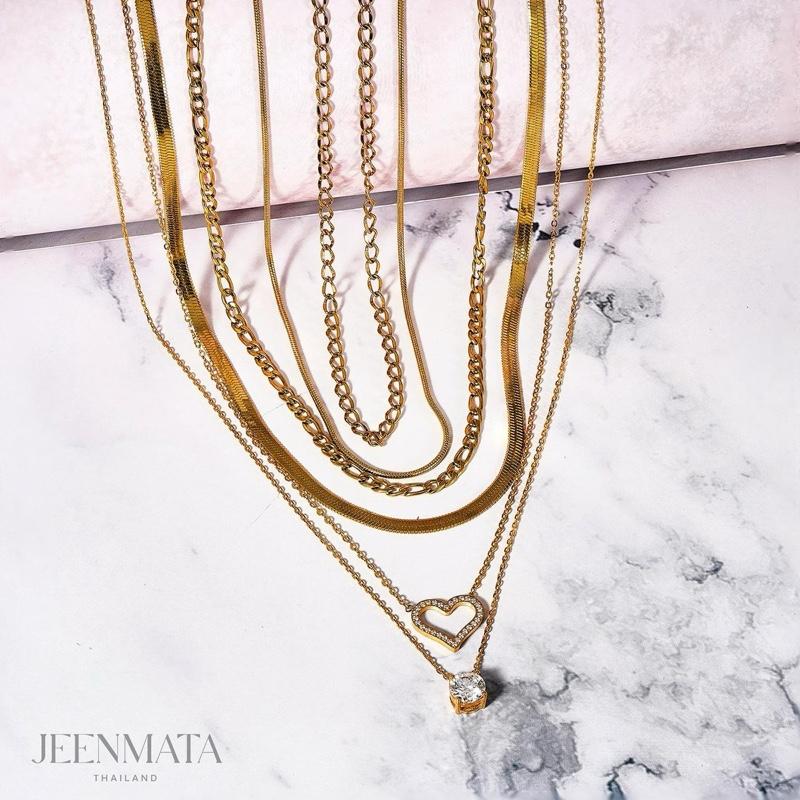Jmtth Gorgeous Necklace Set 6 Pieces Yellow
