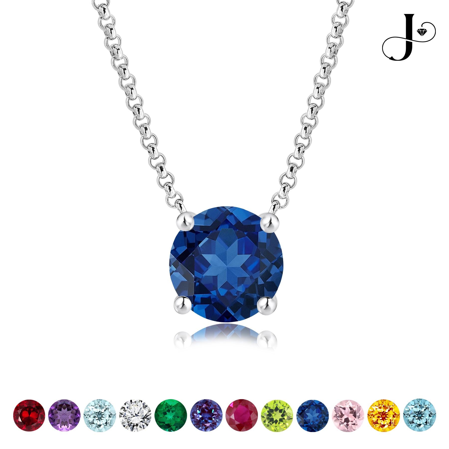 Jmtth GleamGlow Pendant Necklace Deep Blue