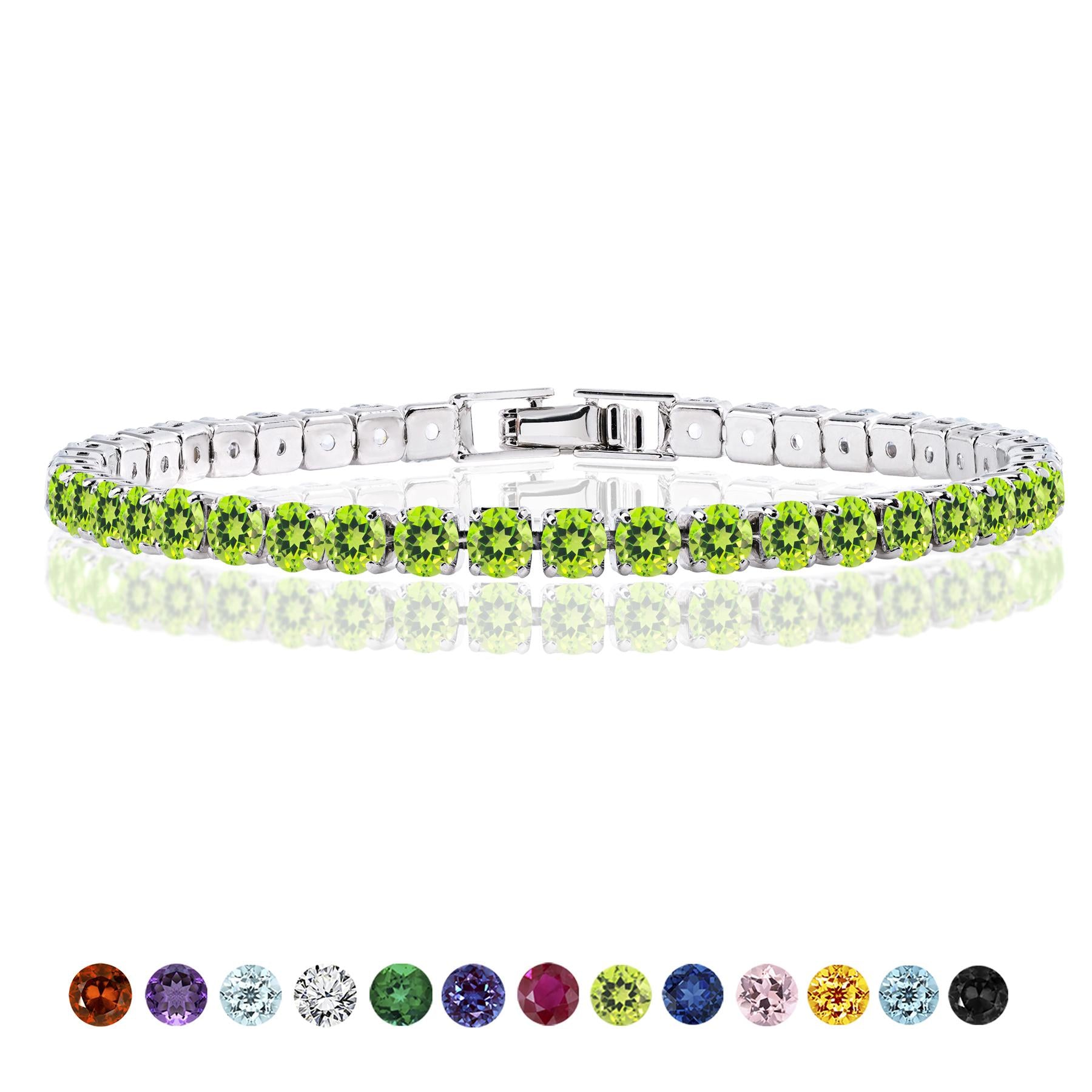 Jmtth Velva Glow Tennis Bracelet Pastel Jade