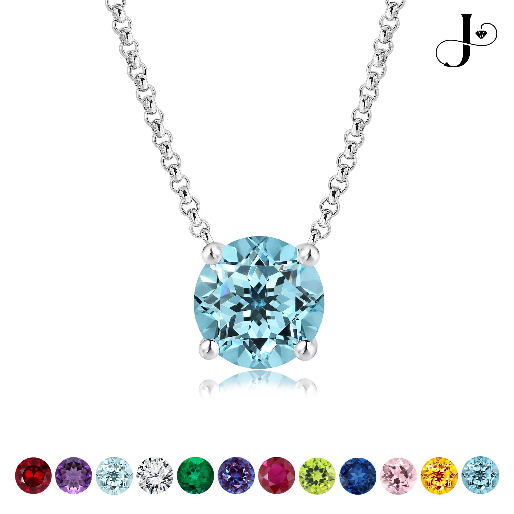 Jmtth GleamGlow Pendant Necklace Bluebell Whisper
