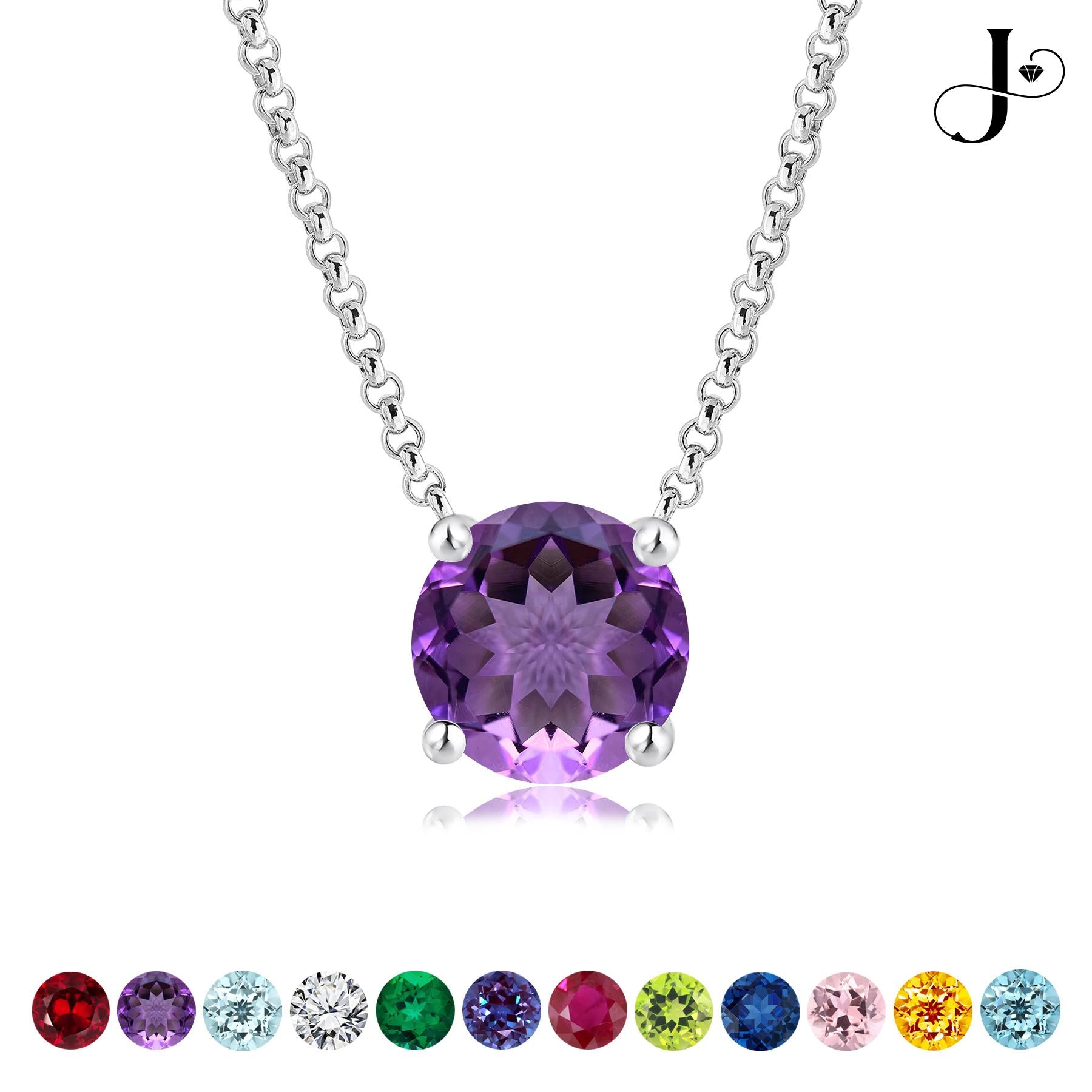 Jmtth GleamGlow Pendant Necklace Amethyst Purple