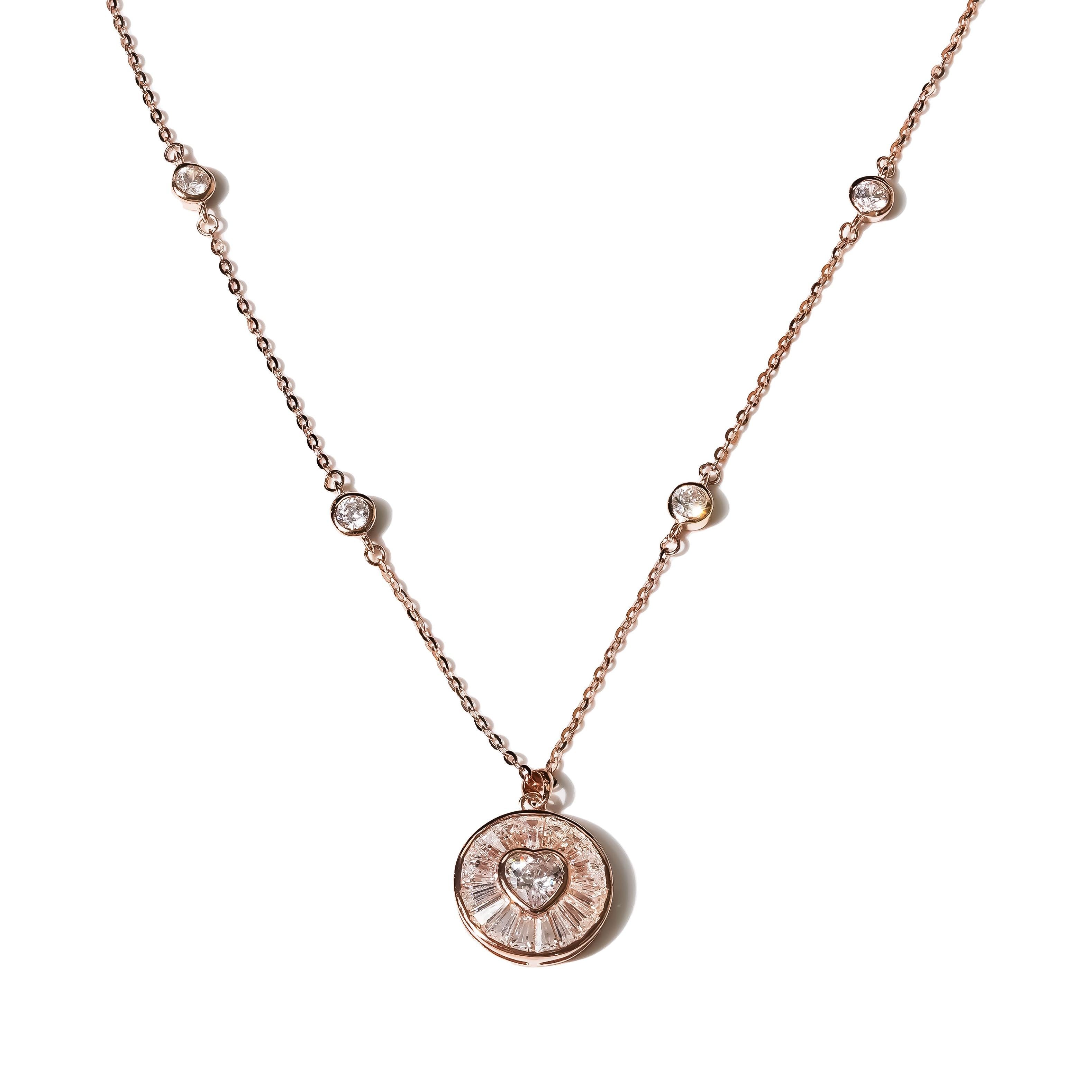 Jmtth Eternal Heart Necklace Rose Gold