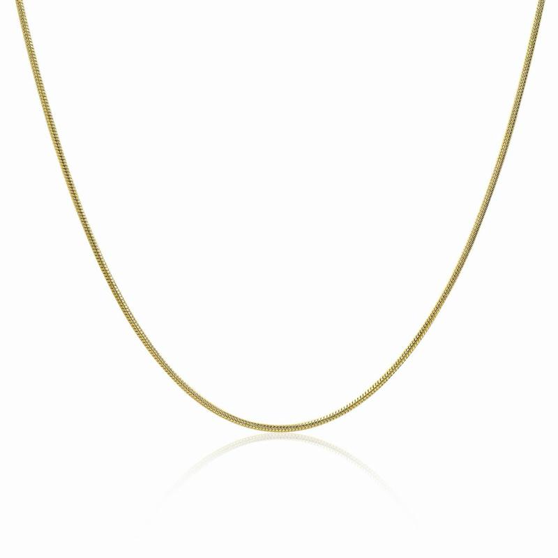 Jmtth Round Plain Choker Necklace Silver