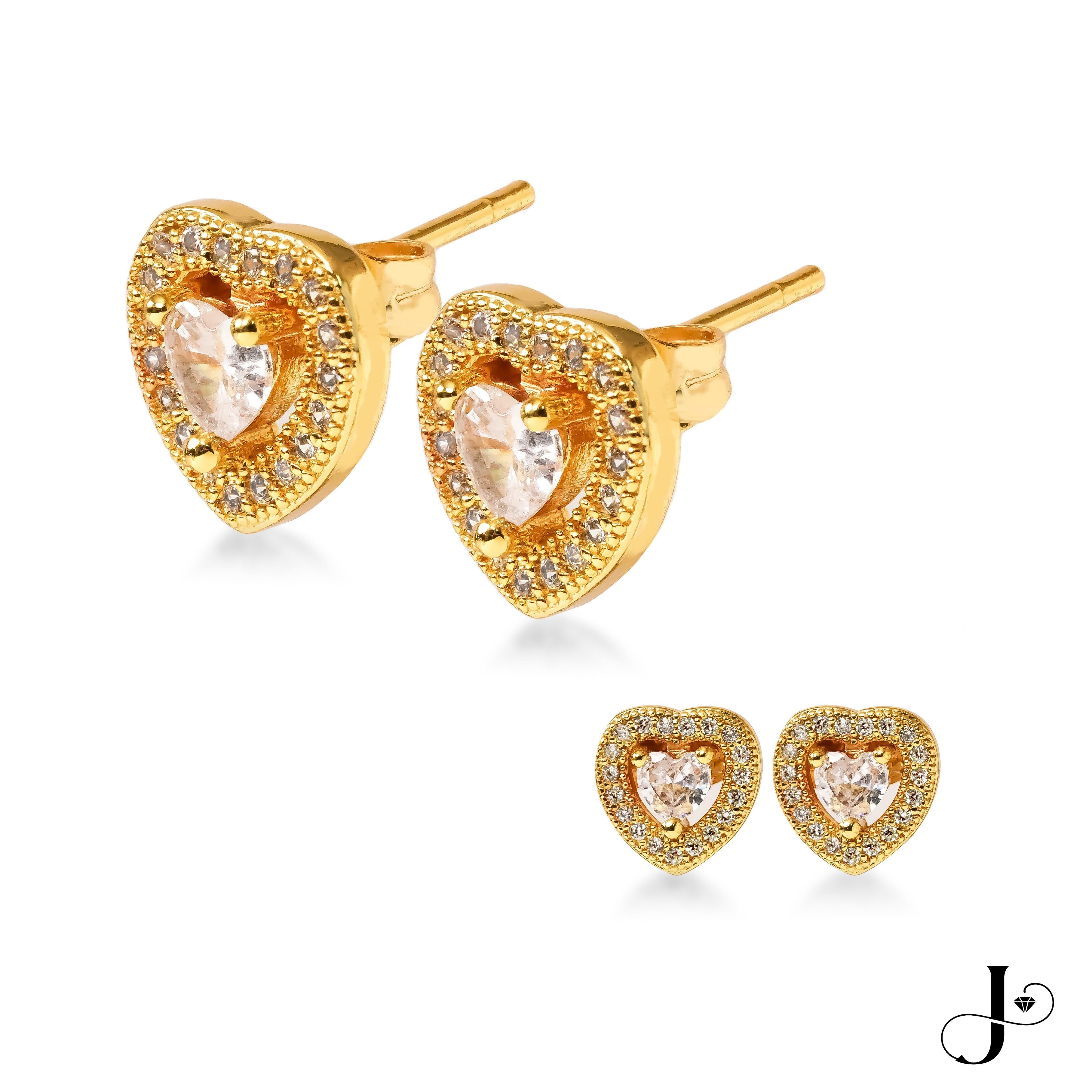 Jmtth Twinkle Heart Earrings Limited Edition Gold