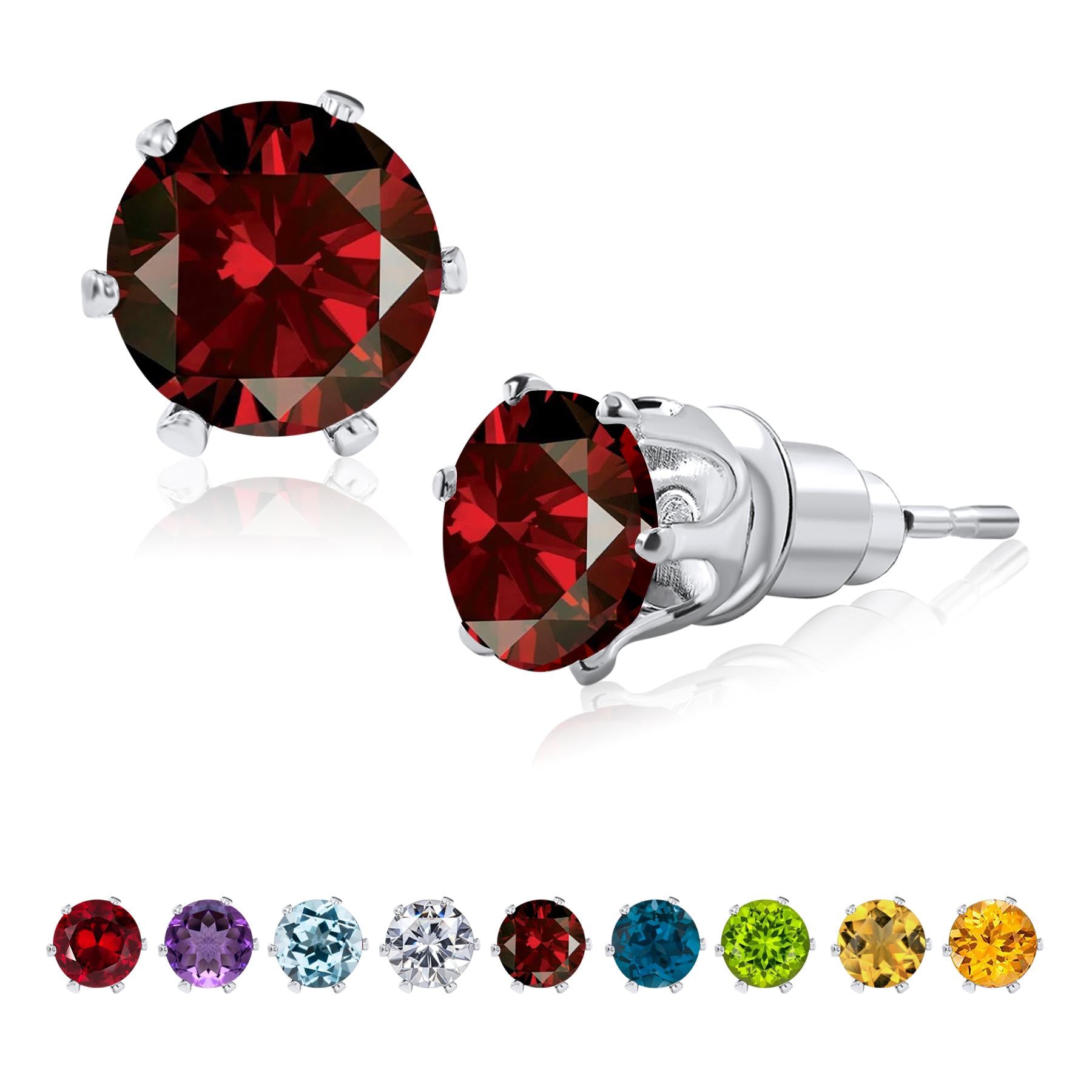 Jmtth Rainbow Bliss Stud Earrings Dark Red