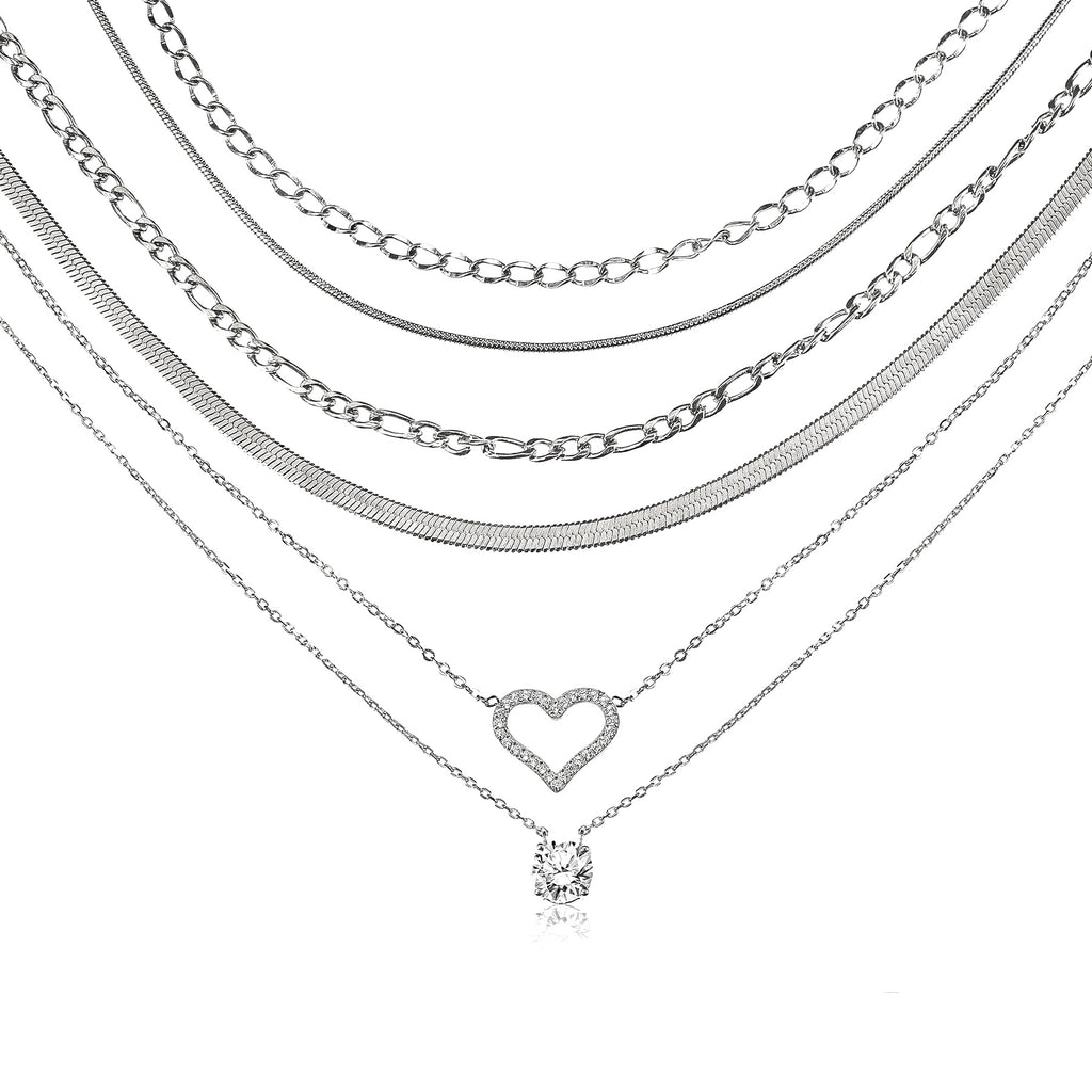 Jmtth Gorgeous Necklace Set 6 Pieces White