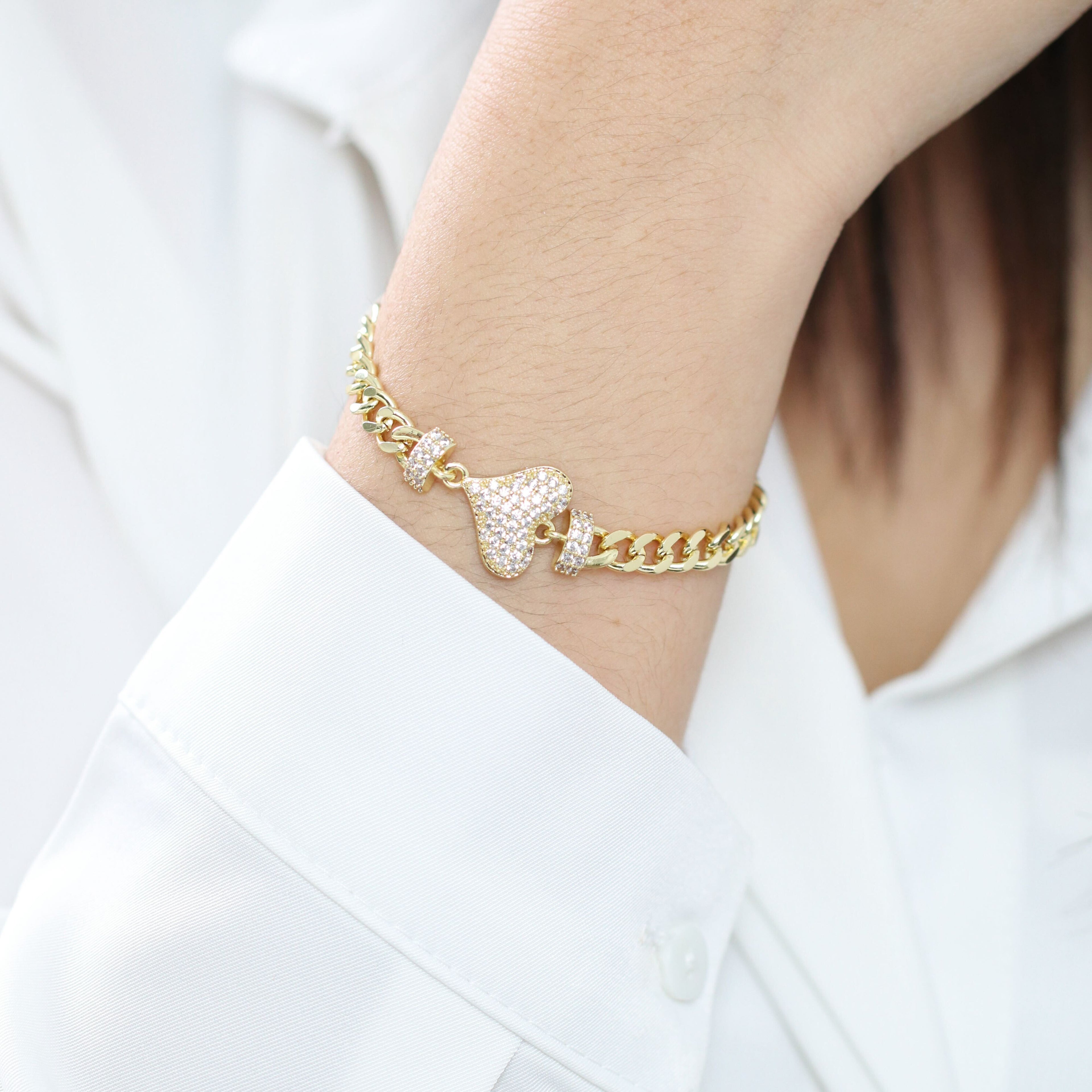 Jmtth Dazzle Heart Bracelet