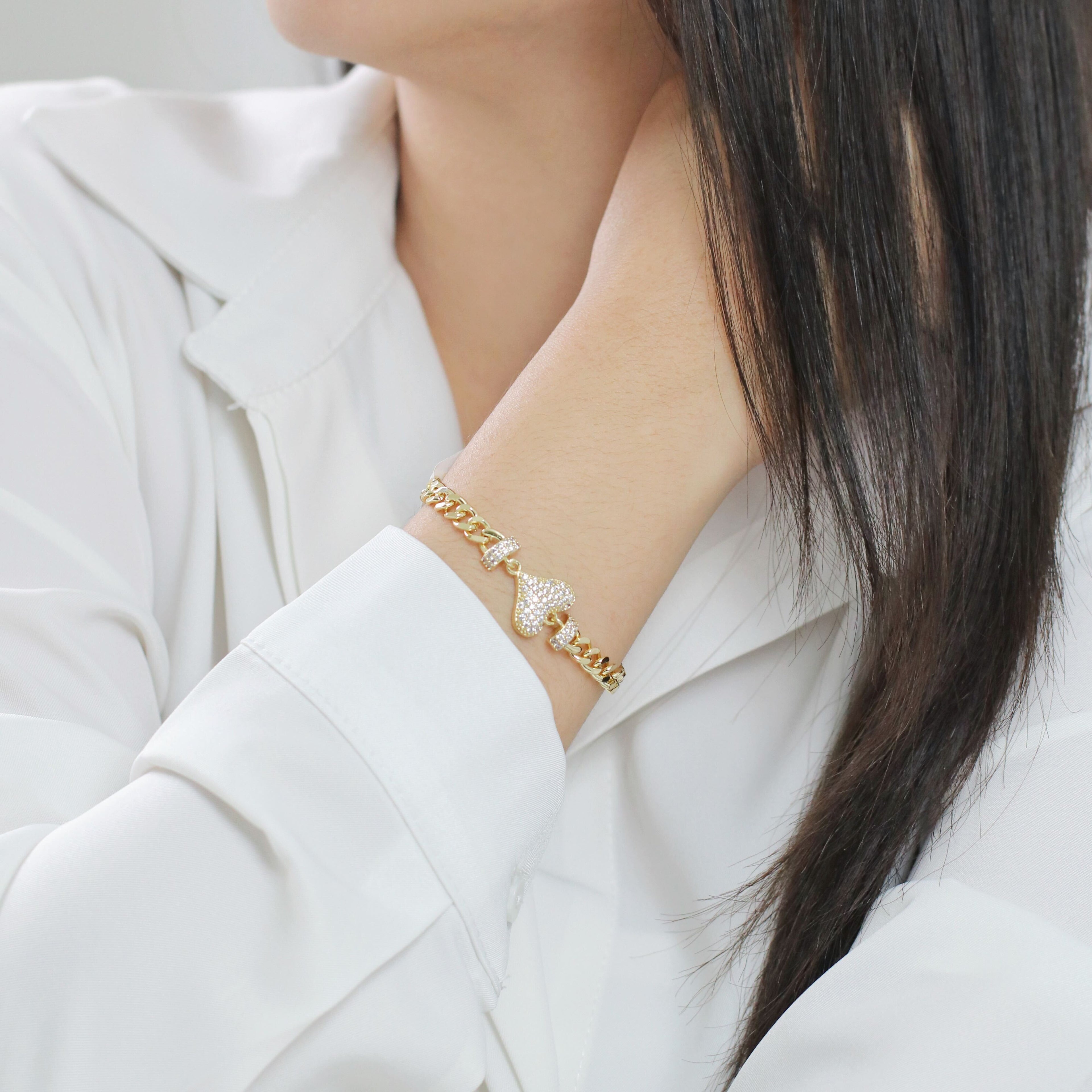 Jmtth Dazzle Heart Bracelet