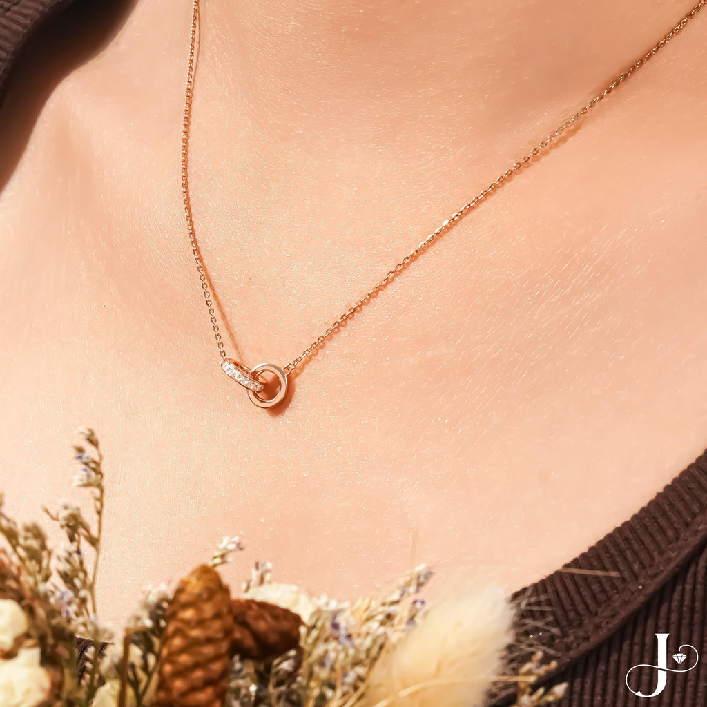 Jmtth Halo Loops Necklace Rose