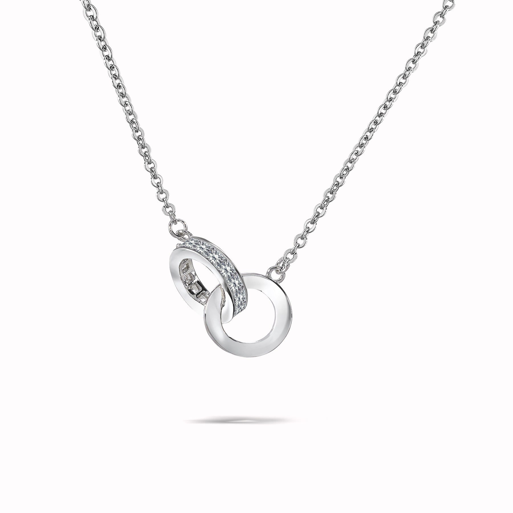 Jmtth Halo Loops Necklace Silver