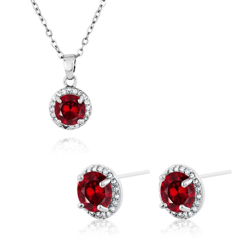 Jmtth Love Charm Energy Jewelry Set Ruby