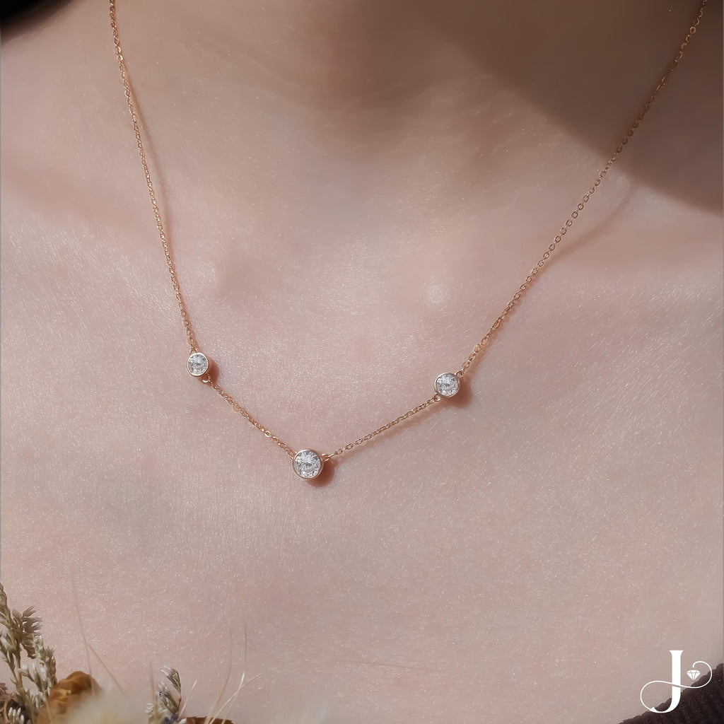 Jmtth Timeless Trio Necklace Rose