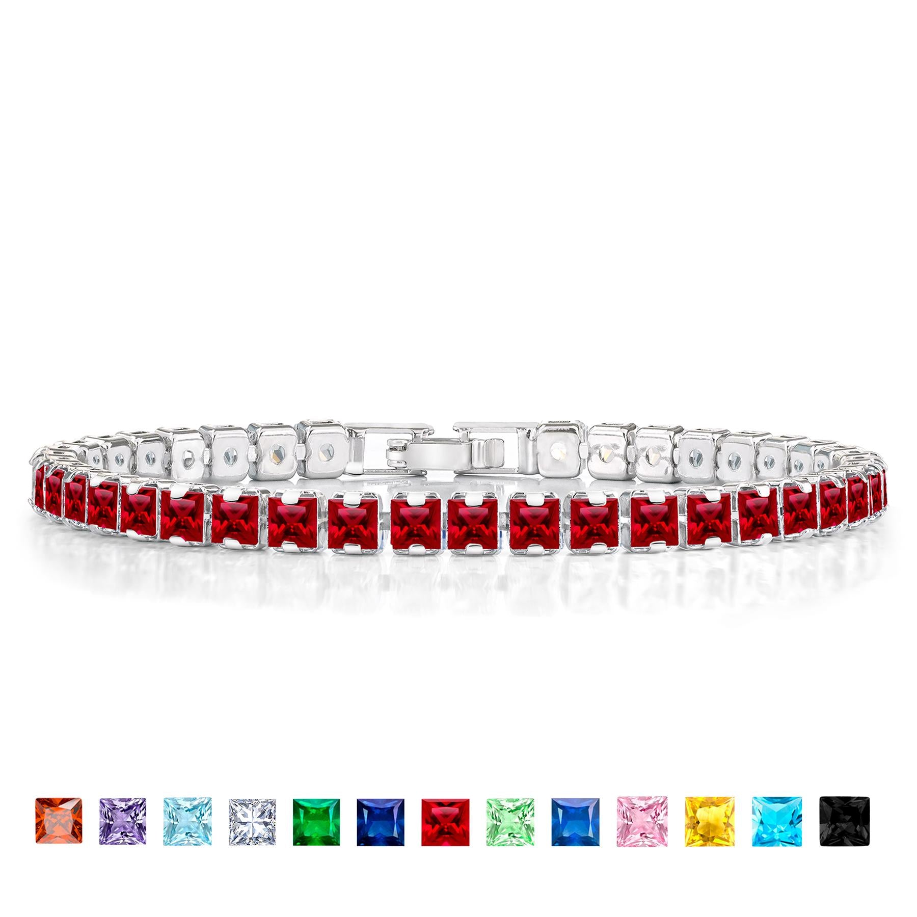 Jmtth Viva Shine Tennis Bracelet Fuchsia Pink