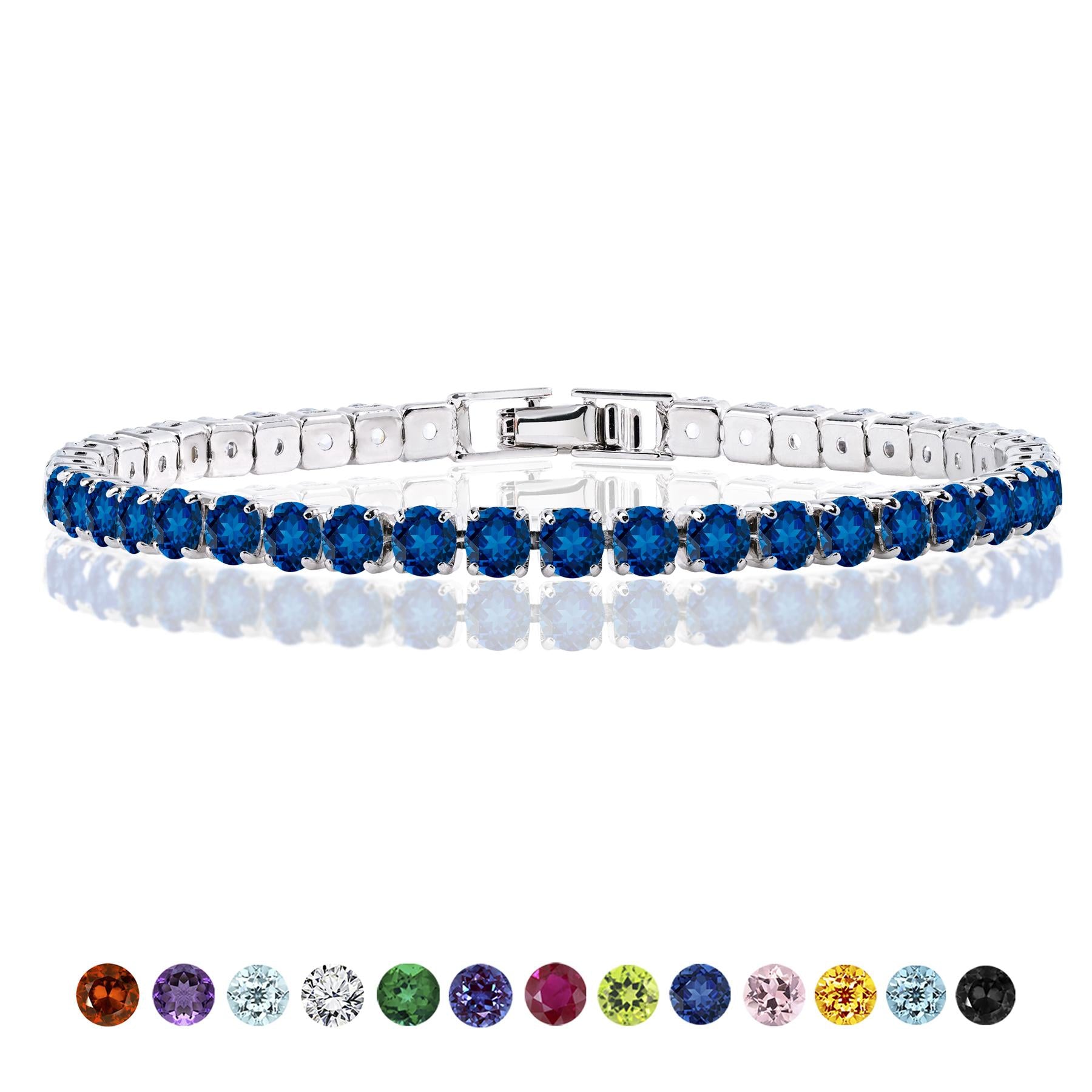 Jmtth Velva Glow Tennis Bracelet Deep Blue