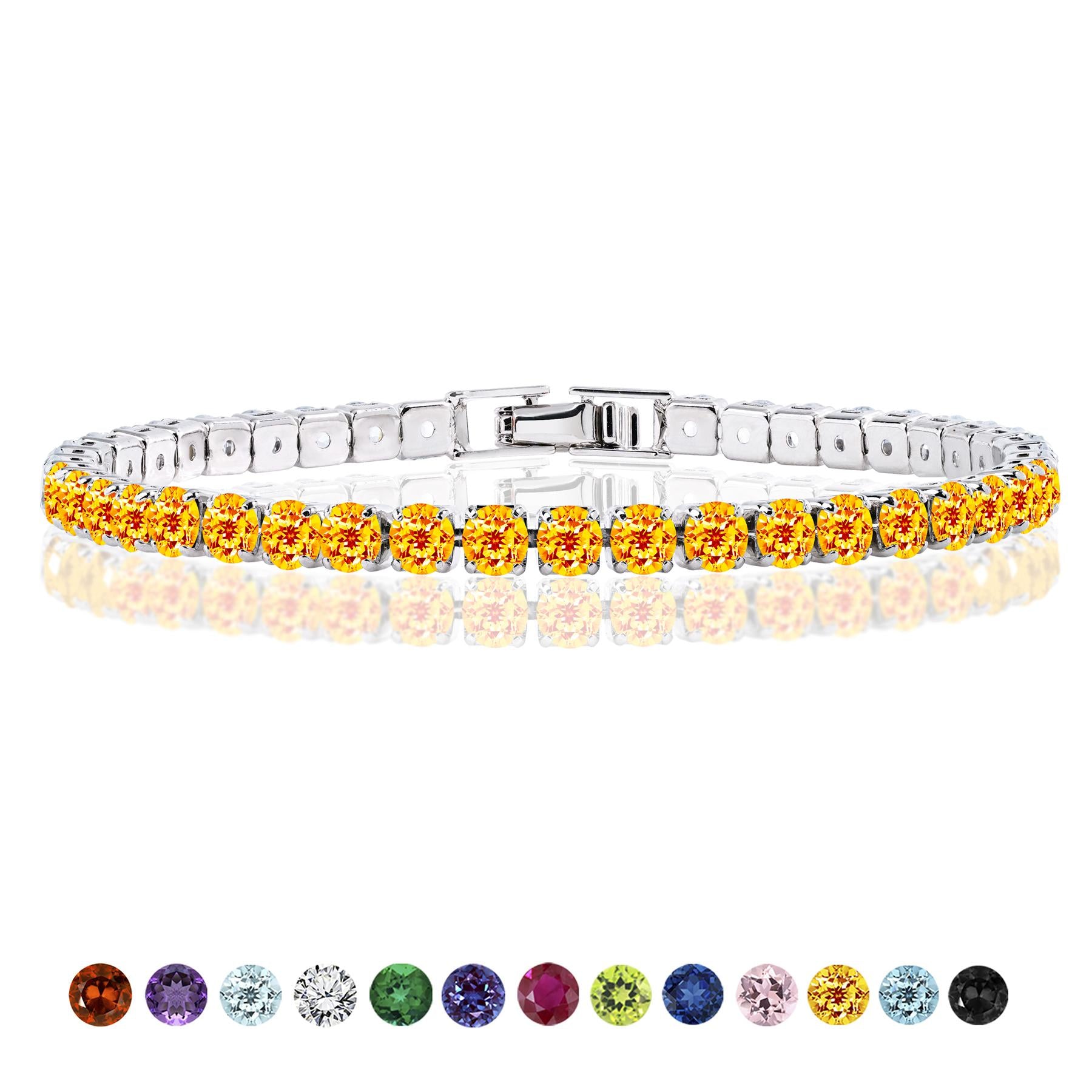 Jmtth Velva Glow Tennis Bracelet Golden Dusk