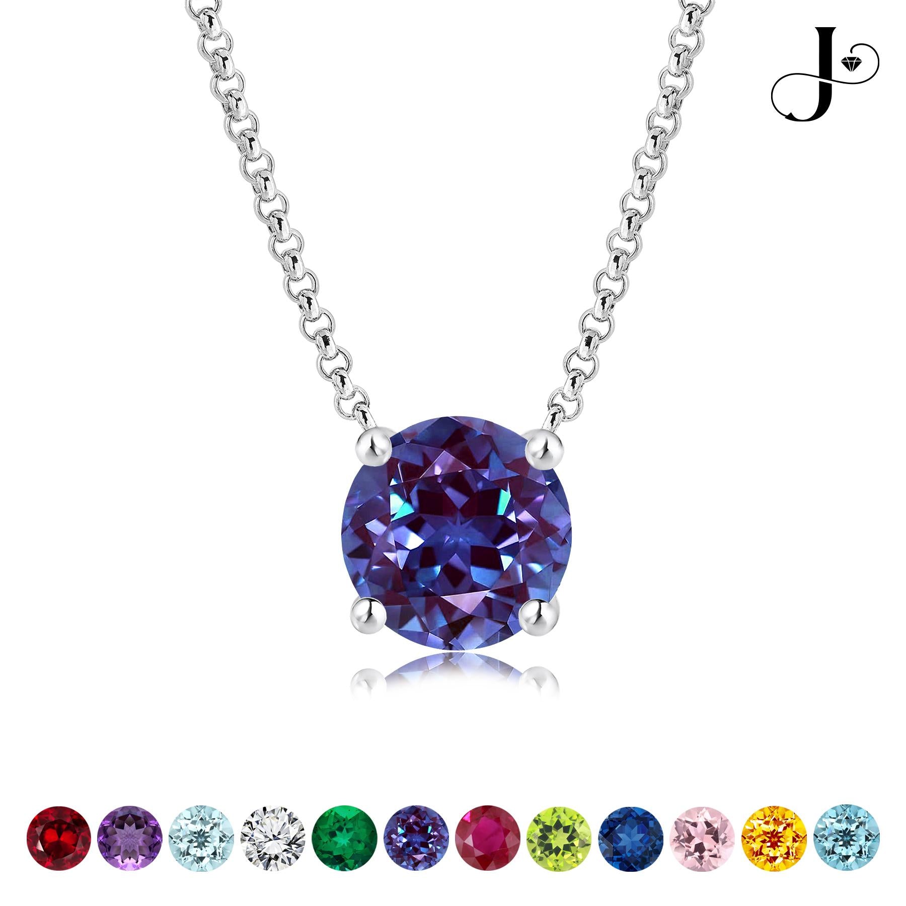 Jmtth GleamGlow Pendant Necklace Alexandrite Purple
