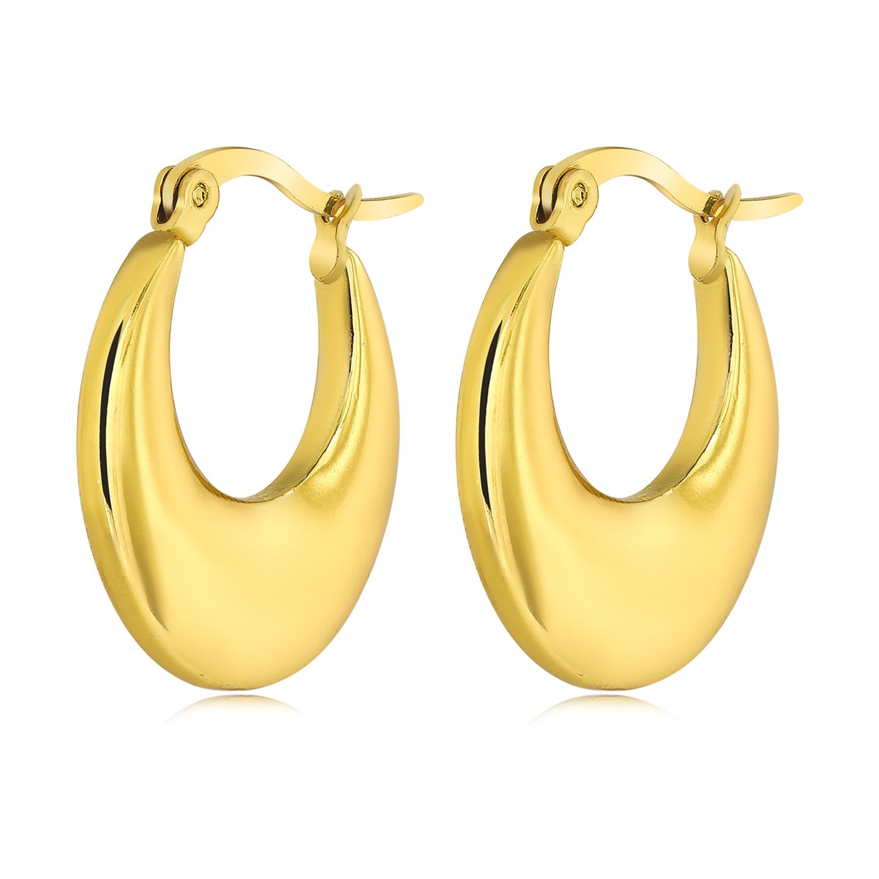 Jmtth Classic Gold Hoop Earrings