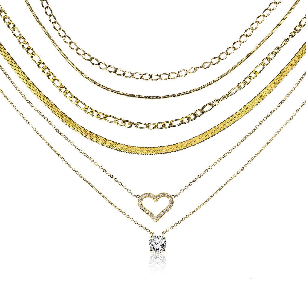 Jmtth Gorgeous Necklace Set 6 Pieces Yellow