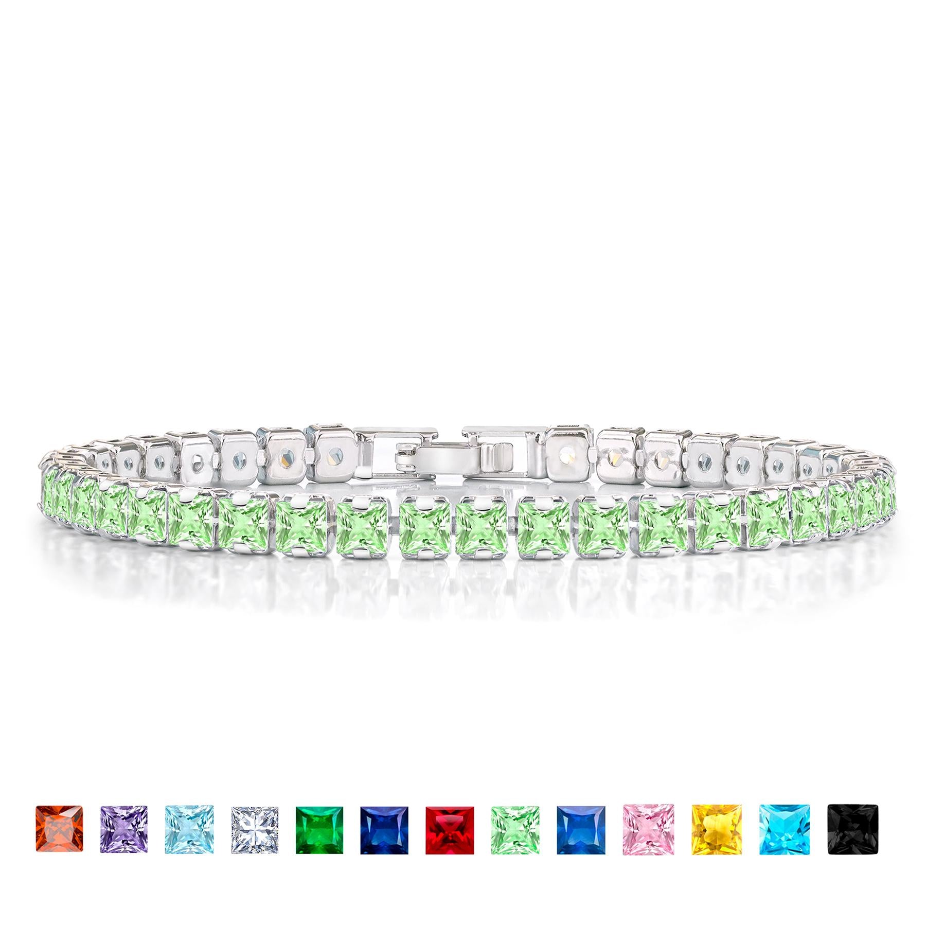 Jmtth Viva Shine Tennis Bracelet Pastel Jade
