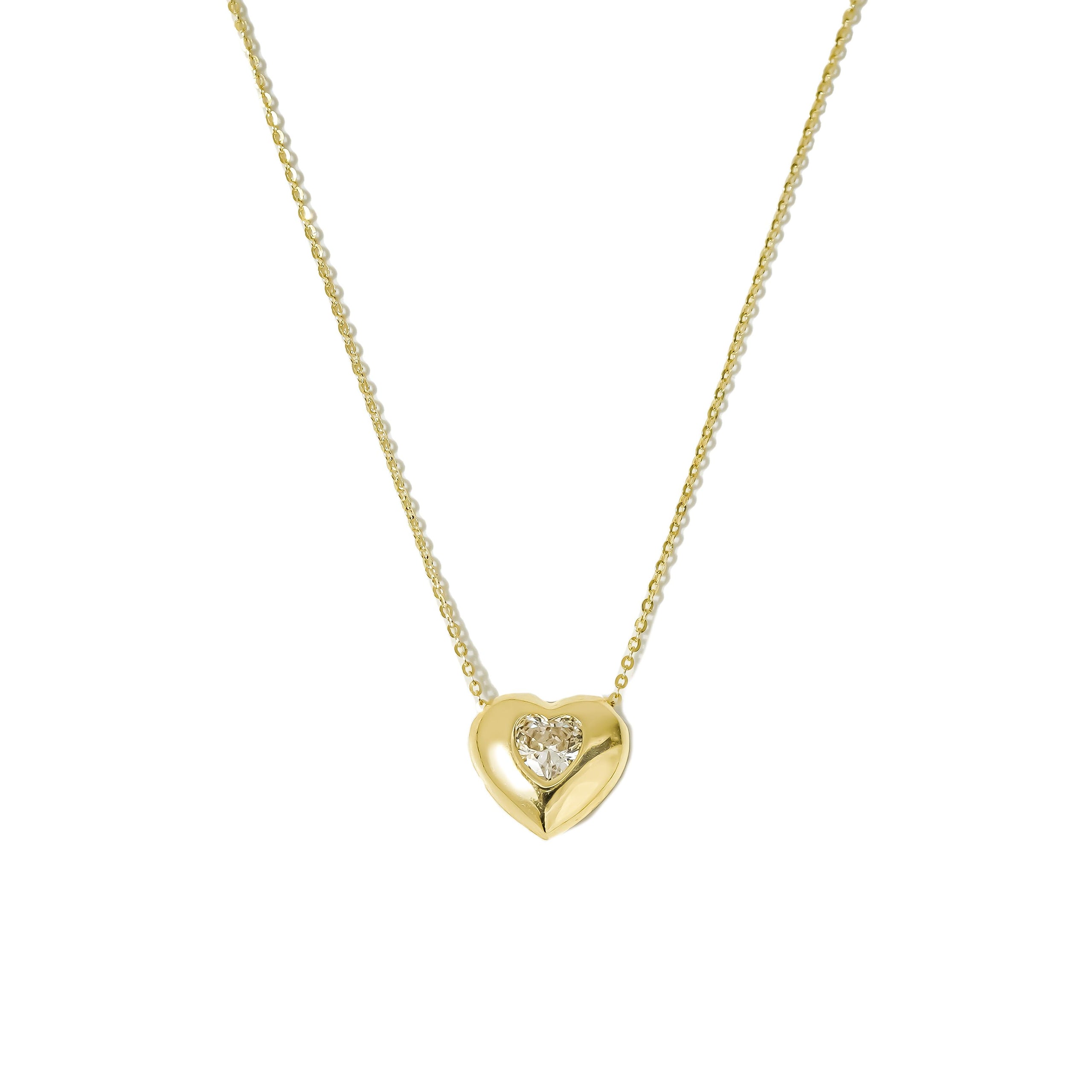 Jmtth Mini Heart Necklace Gold