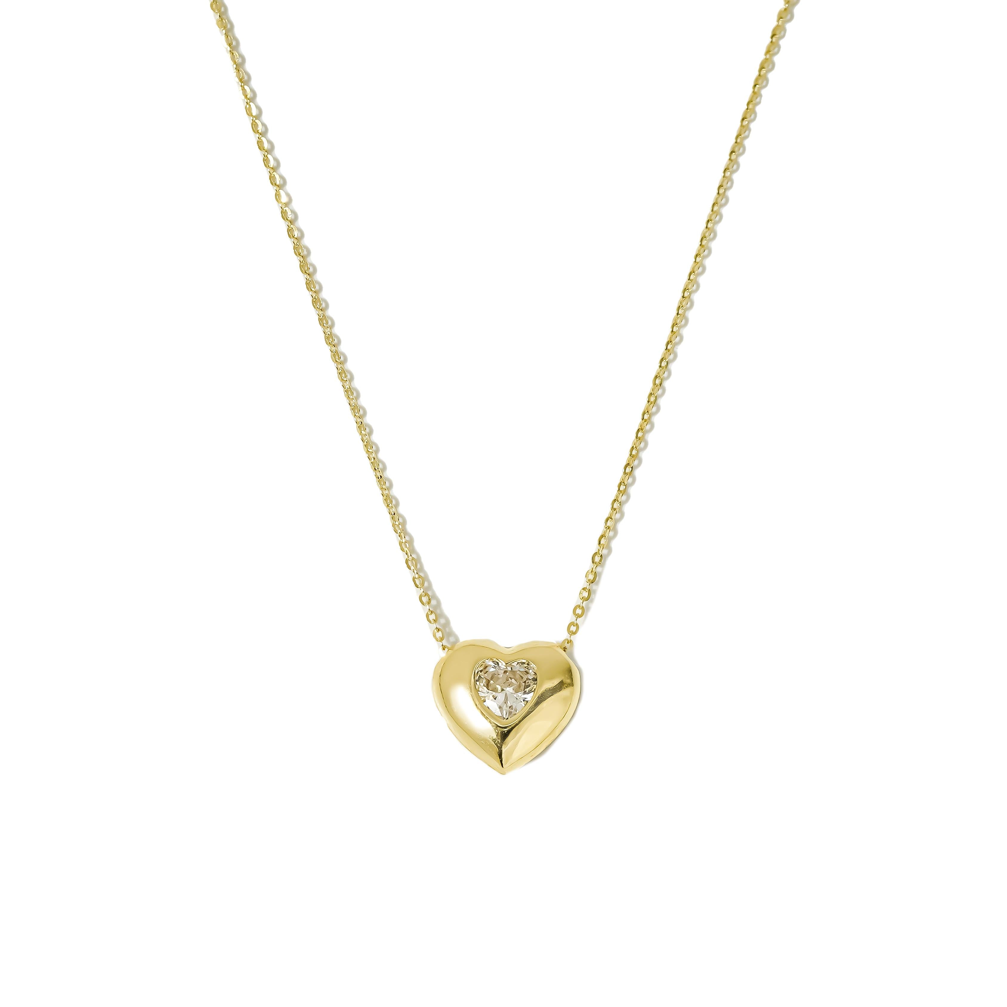 Jmtth Mini Heart Necklace Gold