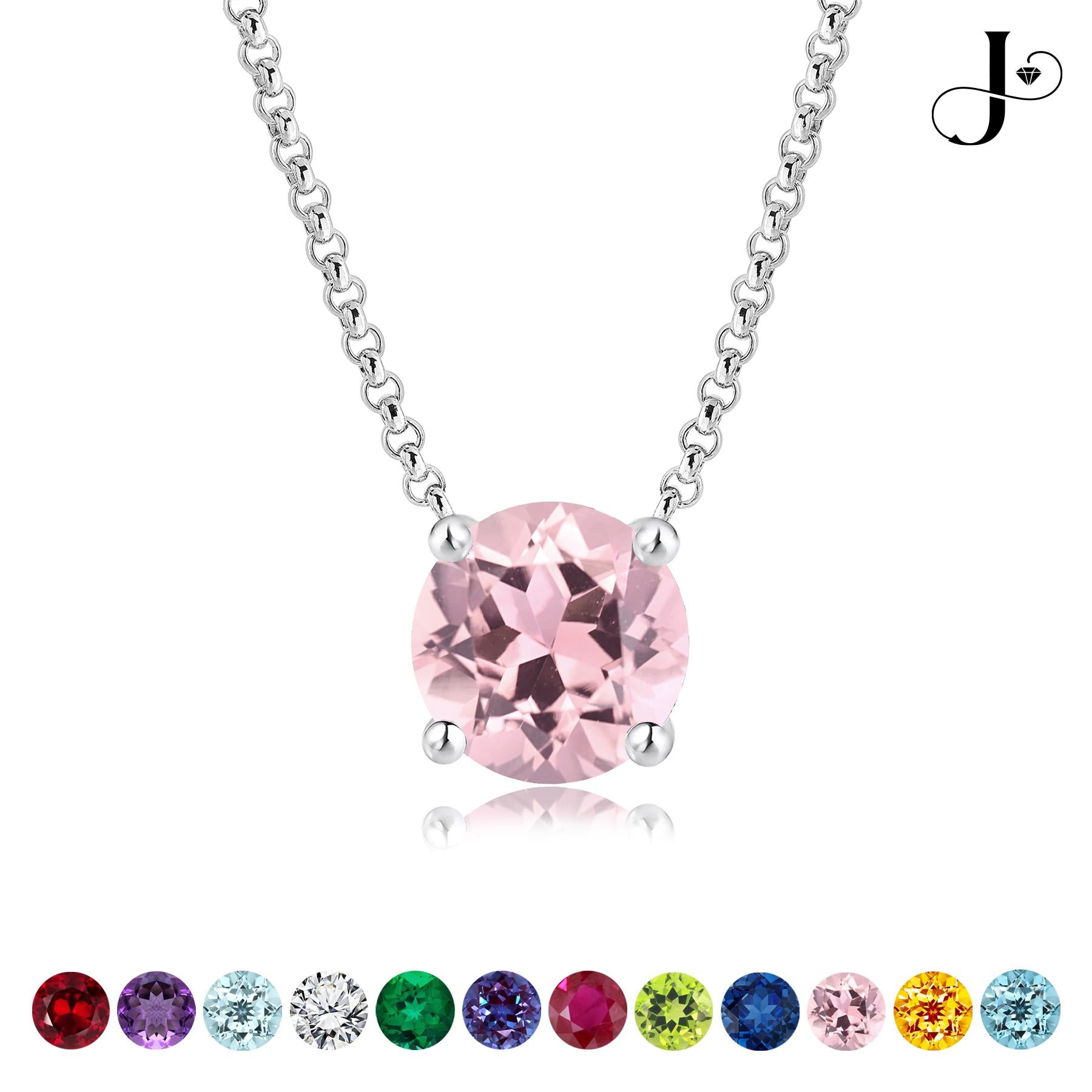 Jmtth GleamGlow Pendant Necklace Fuchsia Pink