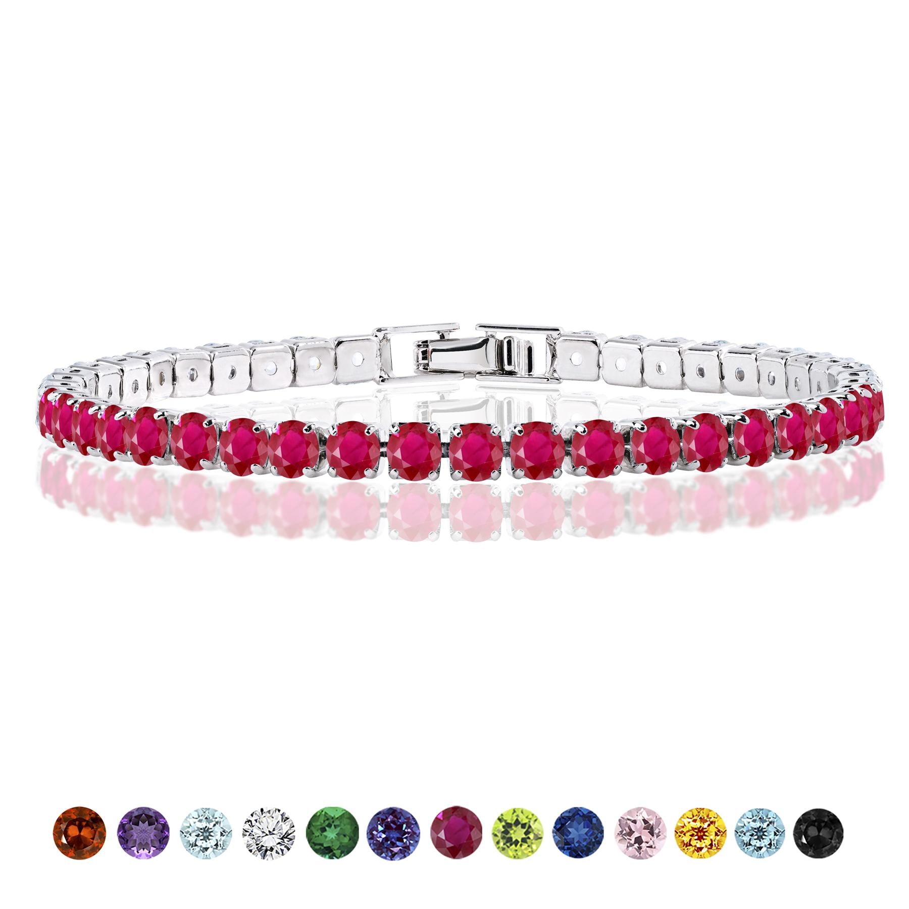 Jmtth Velva Glow Tennis Bracelet Fuchsia Pink